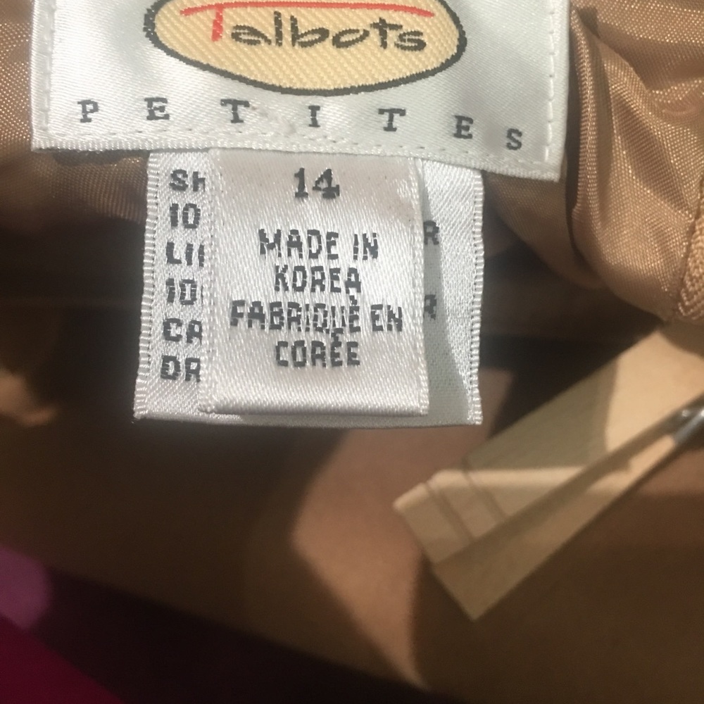 🦋 Talbots Carmel color A line Skirt, size 14P - Picture 6 of 6